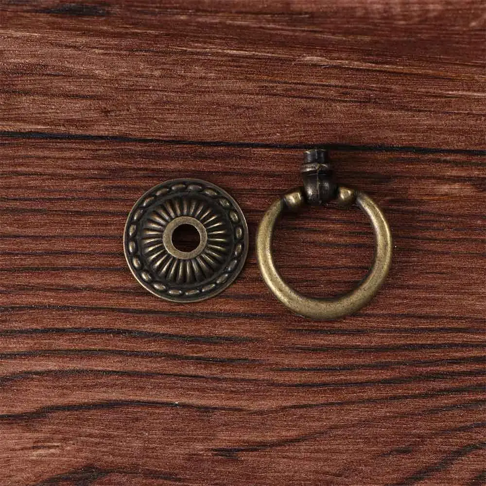Retro Single Hole Cupboard  House Hardware Dresser Knobs Cabinet Cabinet Knobs Ring Handles Drawer Pull Furniture Handles