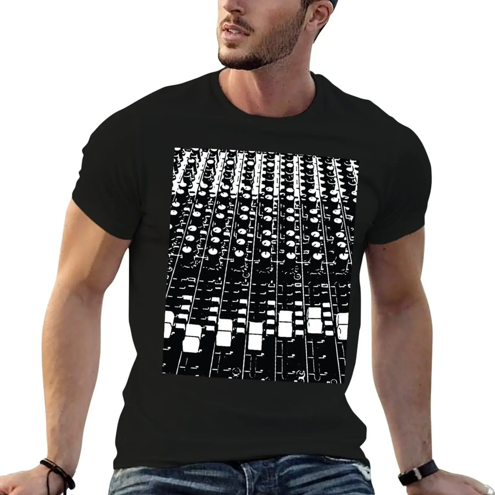 

EDM Sound Mix Board Rave Techno Music T-Shirt Short sleeve tee blacks graphics graphic t shirts mens tall t shirts