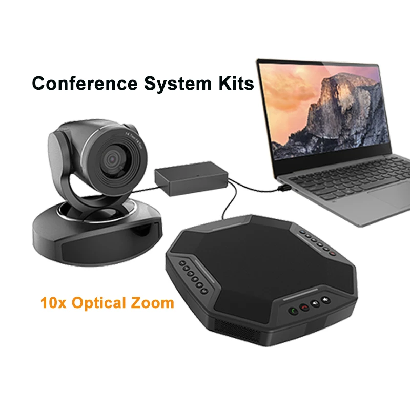 1080P video audio conferencing system Drive-free 10x USB camera microphones and speakers compatible with Zoom Lynch Vidyo Skype