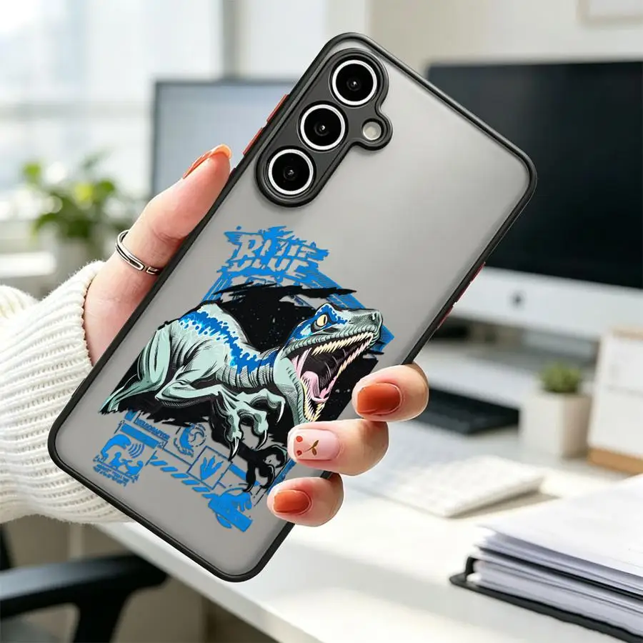 Blue Raptor Comic Phone Cover Case for Samsung Galaxy A56 A55 A52S A72 A17 A52 A54 A23 A73 A33 A34 A36 A16 A15 A53 A35