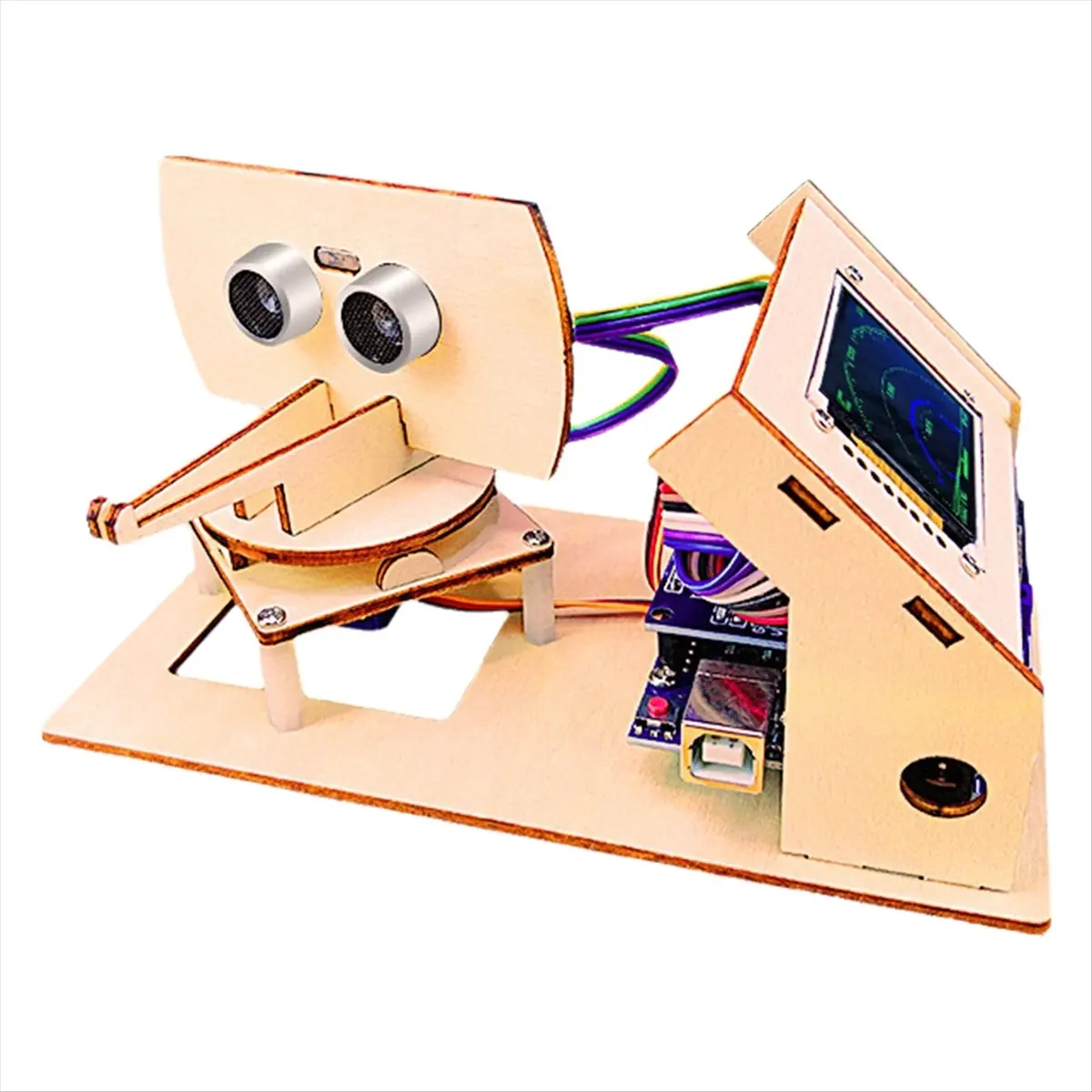 B21B 1.8 Inch TFT LCD Ultrasonic Radar Detection Scanning Programming for R3 Student Detection Robot DIY Kit