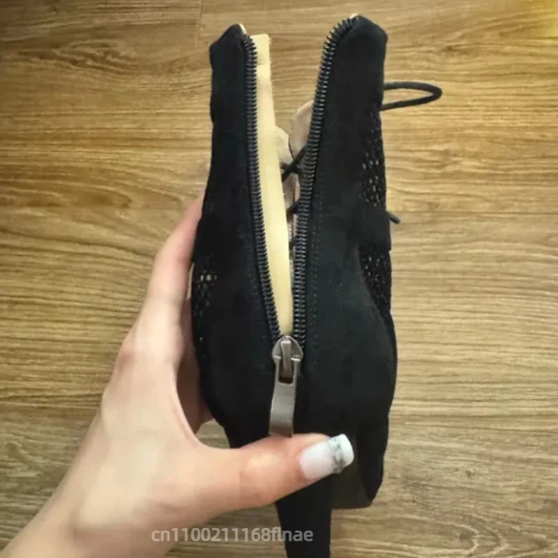 Scarpe da ballo latino da donna, sandali da ballo alti Sasha da danza moderna da donna, stivali in pelle scamosciata con tacco alto alla moda da donna