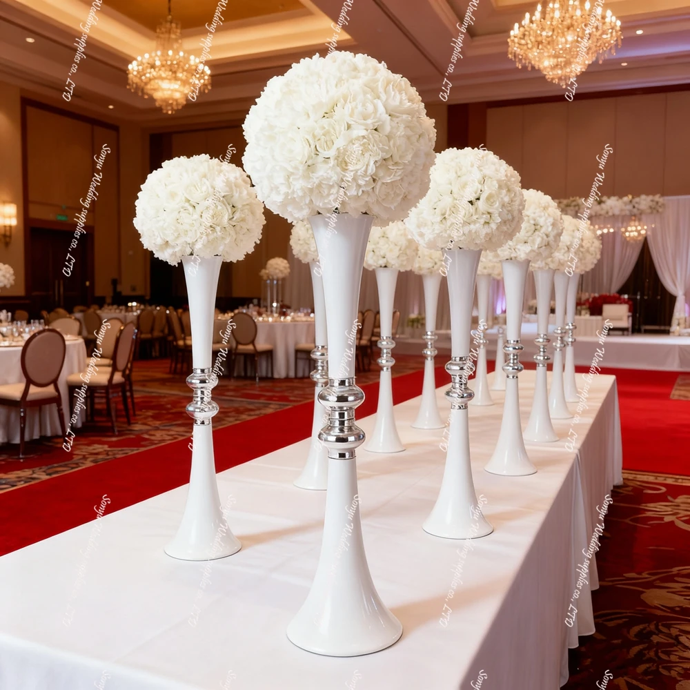 

6pcs )100/110cmWedding Gold metal Stainless Steel Plinths Pedestal Stand Party Decoration Metal Flower Stand Table Decoration