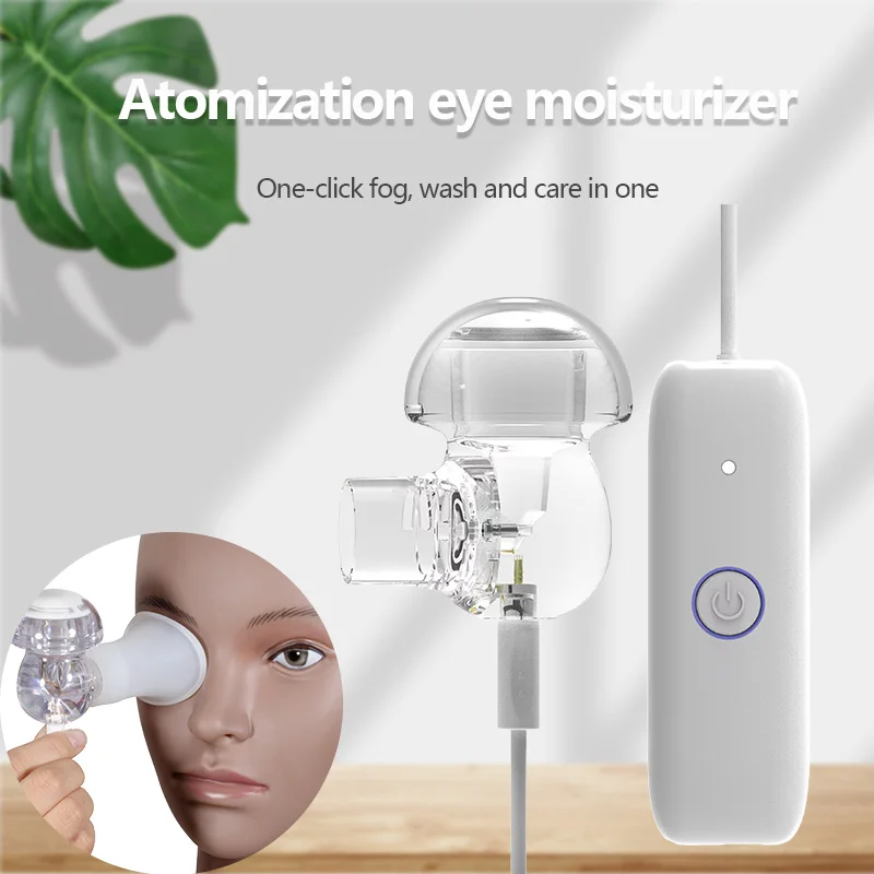 Detachable Waterproof Eye Mist Sprayer, Portable USB Rechargeable Atomizer for Beauty Care & Travel Quiet Eye Moisturizer Devic