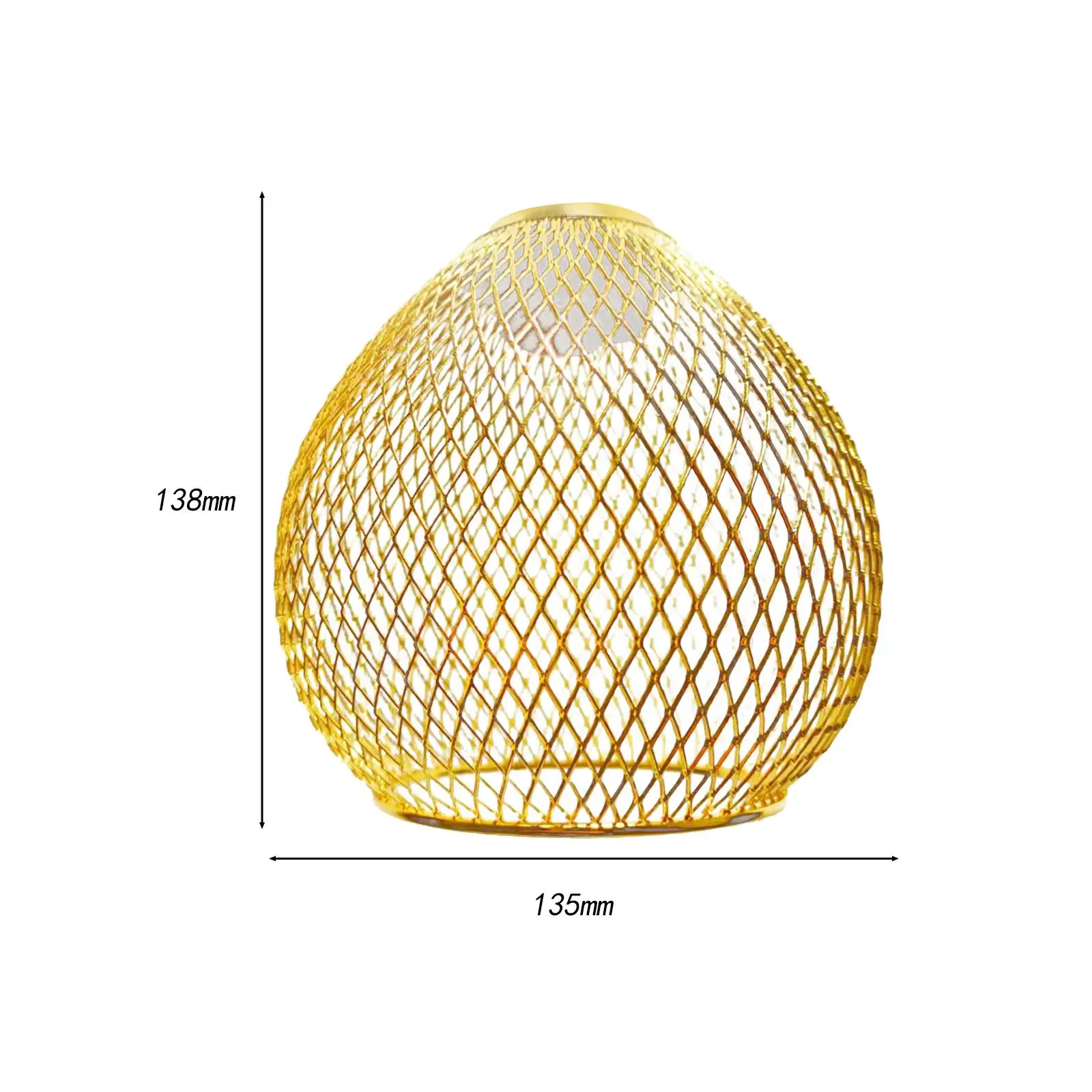 Metal Cage Lamp Shade Cover for Pendant Light Fixture Vintage Iron Wire Mesh Lampshade for Chandelier Wall Sconce Farmhouse