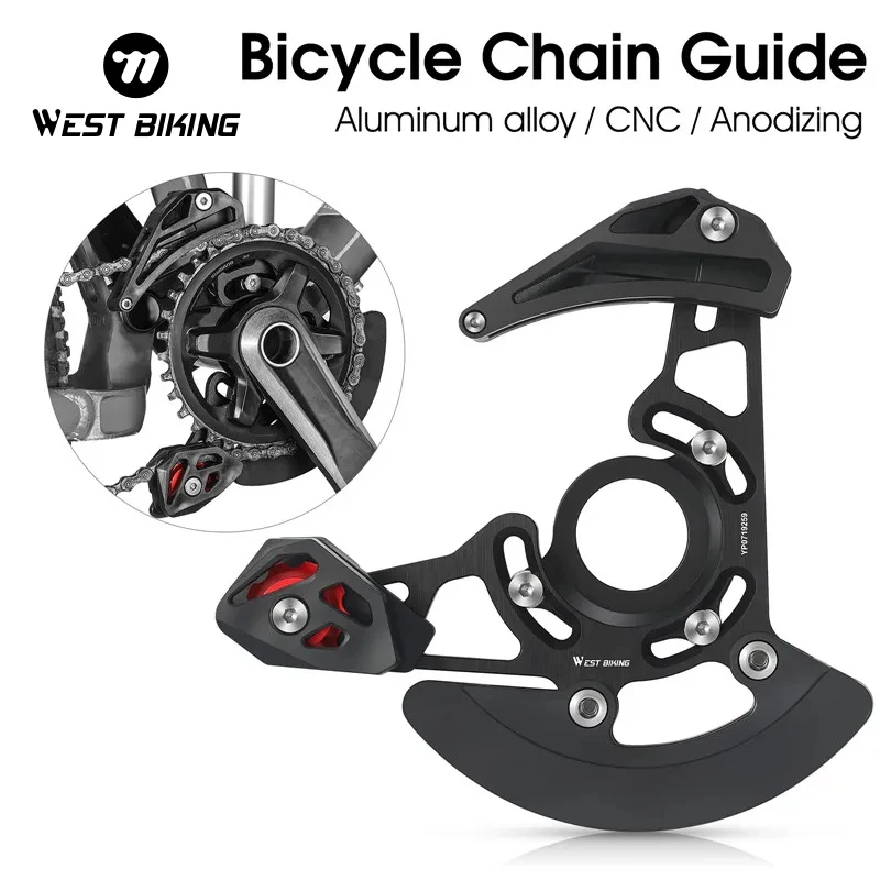 WEST BIKING MTB Bicycle Chain Guide For Mountain Bike DH 32T-38T Tooth Single Disc Stabilizer Bike Chain Protector ISCG 03/05