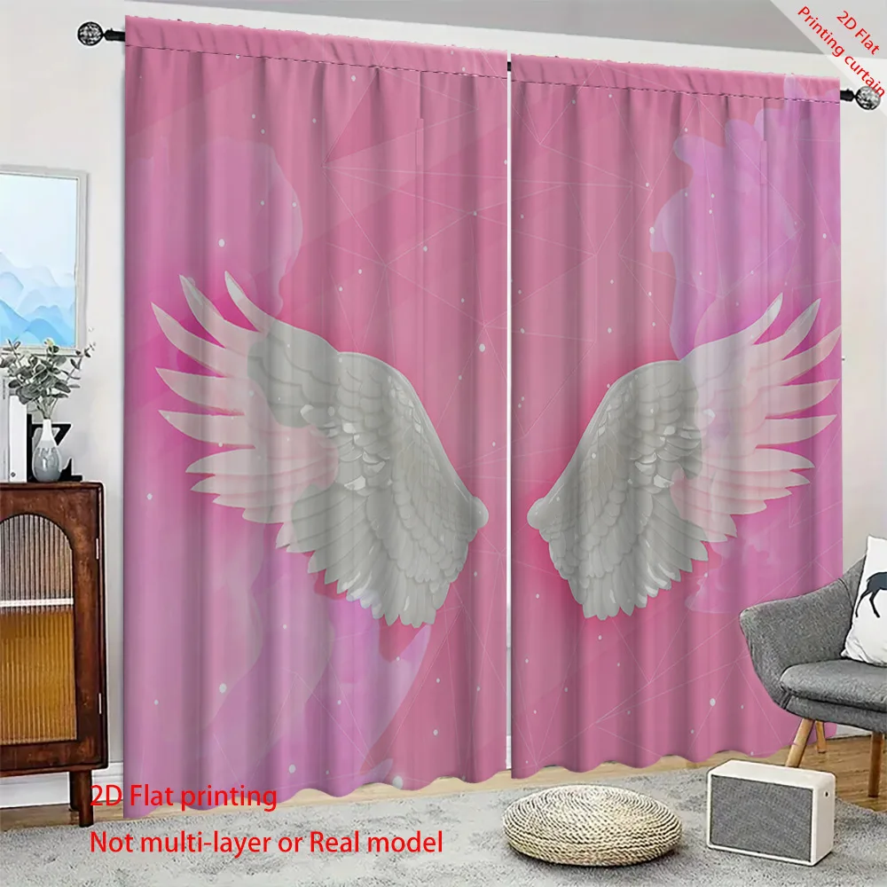 

Dreamy wing pattern printed curtains suitable for living rooms, bedrooms, offices, dormitories, home decoration blackout cutains