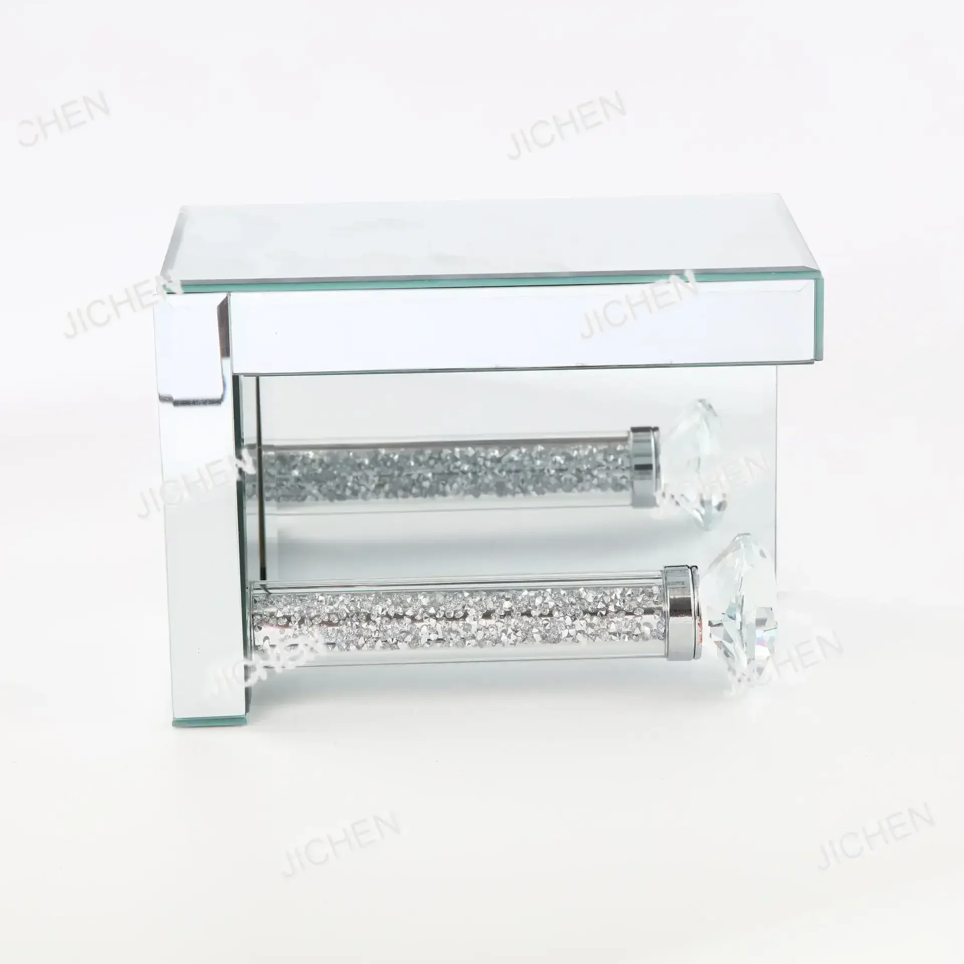 

Crystal tissue holder, crystal glass inlaid diamond hanging tissue holder, bathroom storage rack, storage rack