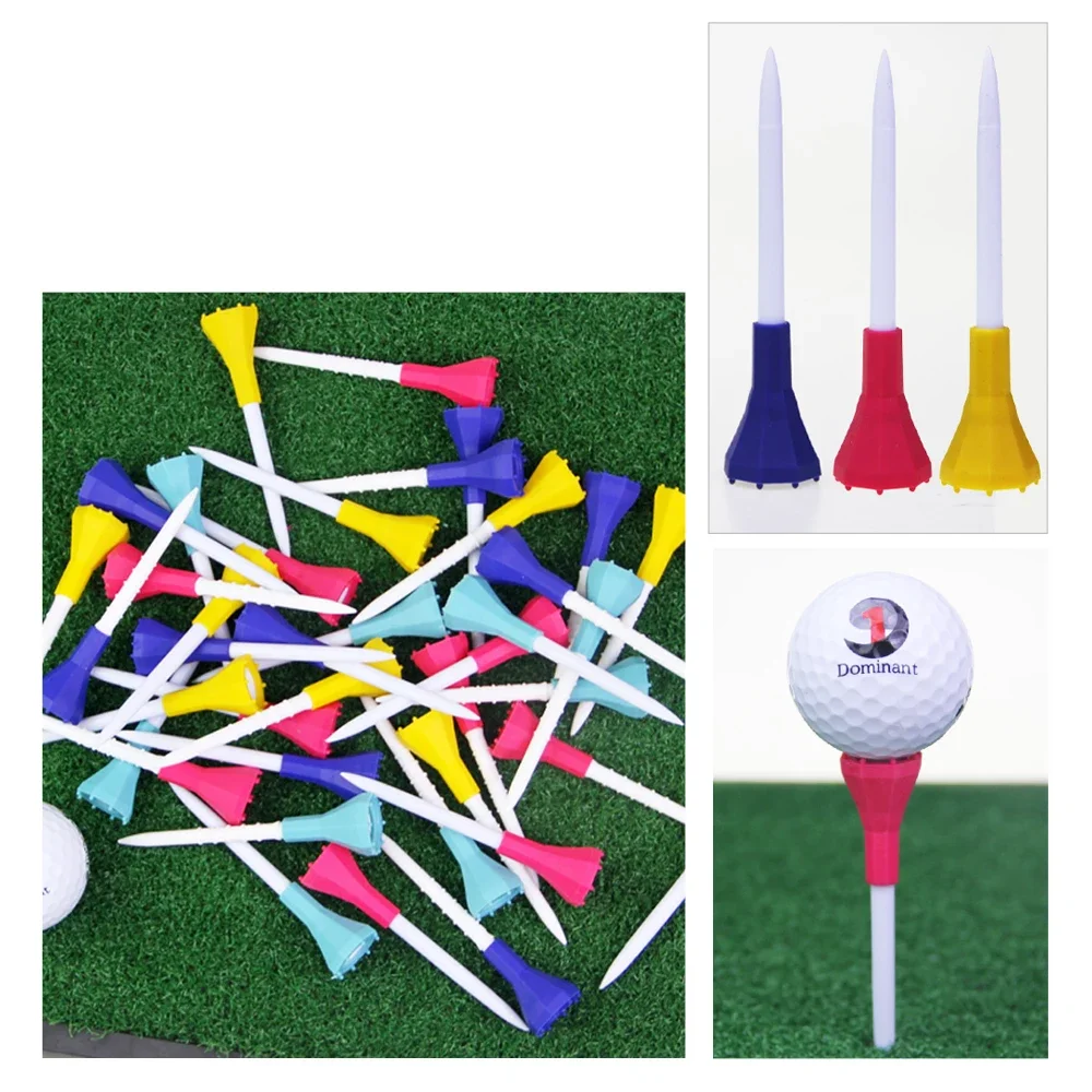 5Pcs/Set Plastic Golf Tees Adjustable Height Freely Durable Golf Tees Stable Training Ball Stand Tees for Golfer Practice