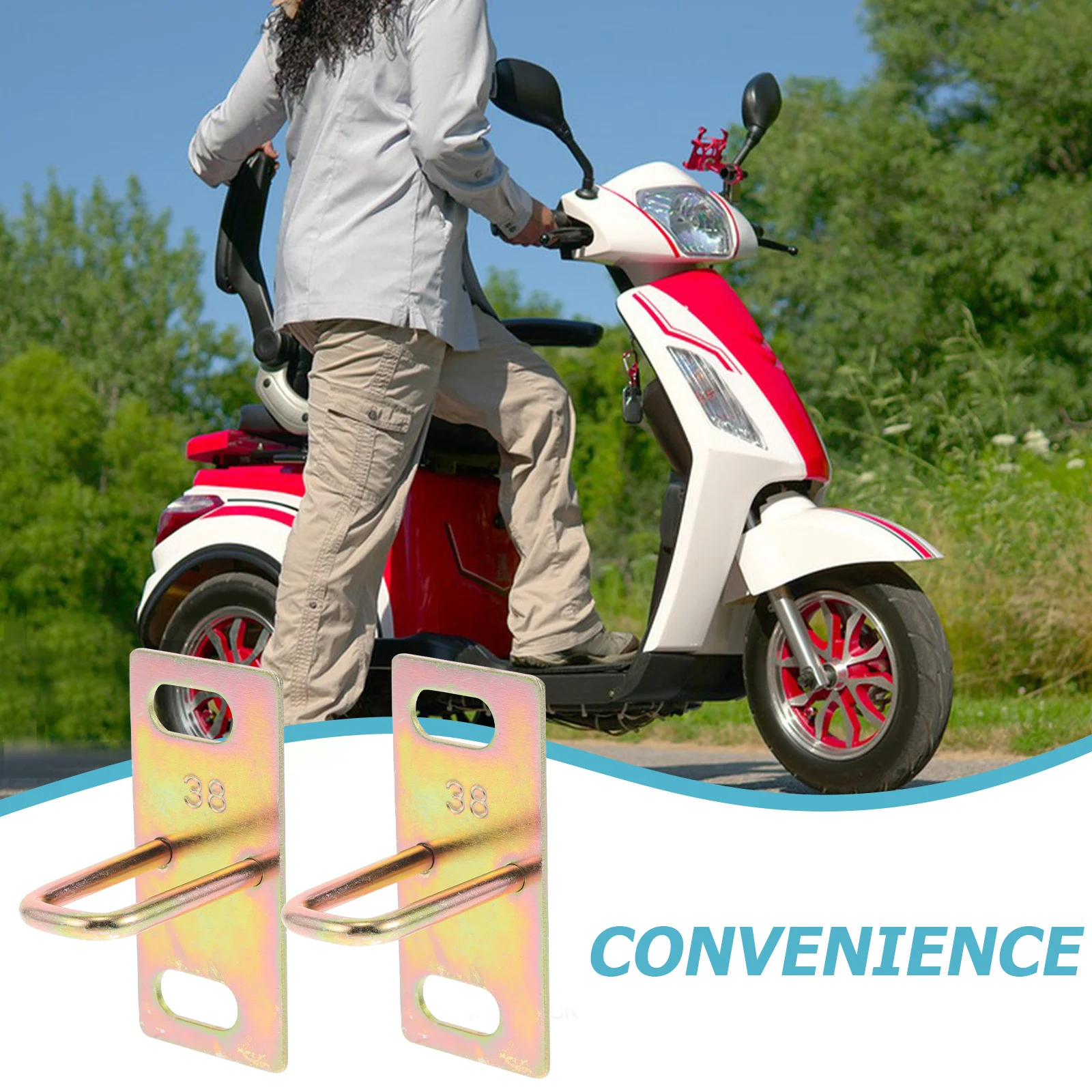 

4Pcs Metal Motorcycle Plate Replacement Electric Motorbike Seat Lock Cushion Hook Secure Locking Parts Motorcycle Seat Safety