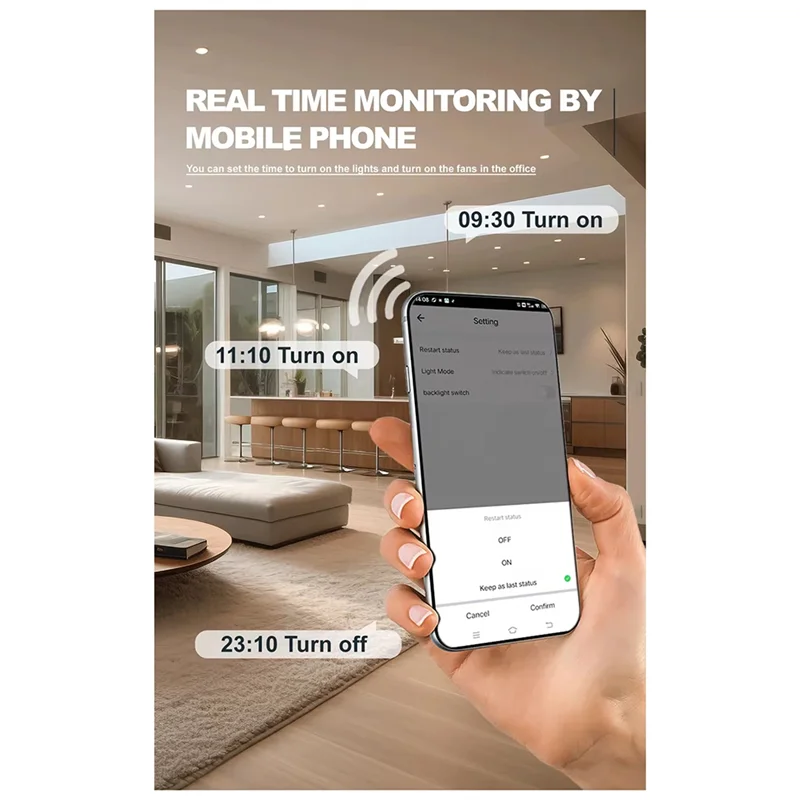 A37T-Tuya App Wifi Disyuntor Interruptor Smart Life Timer Control remoto por voz Interruptor inteligente automático