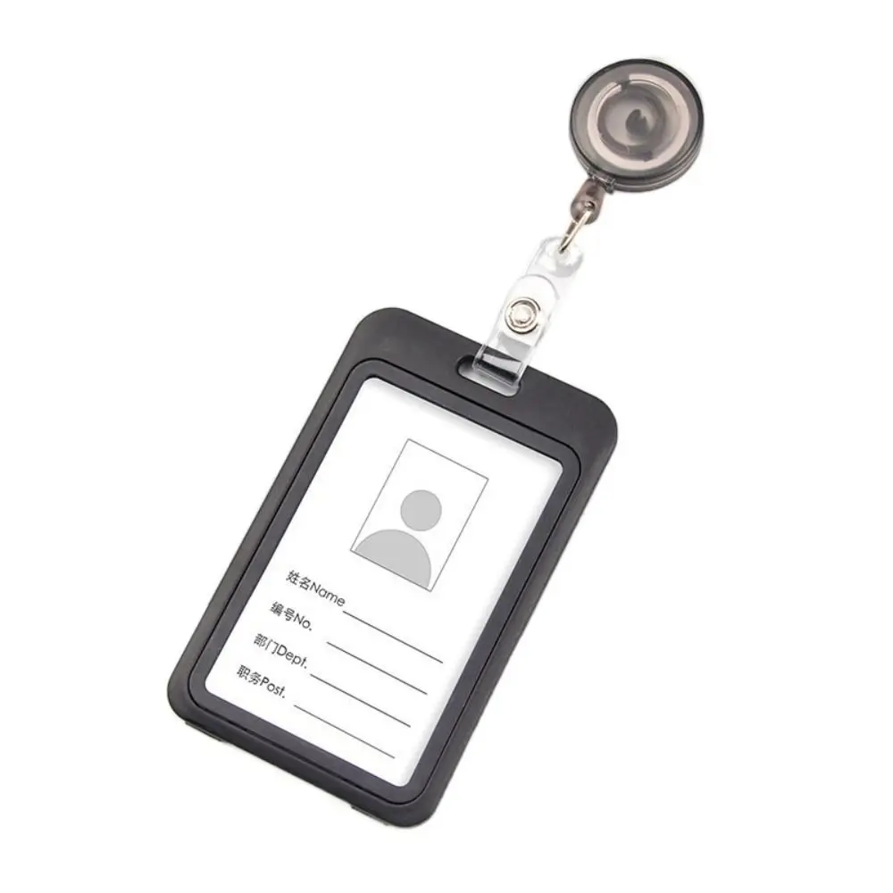 Plastic Retractable Card cover Solid Multicolor Business Credit Card Holders ID Card Holder Name Card Badge Bus Card Cover Case