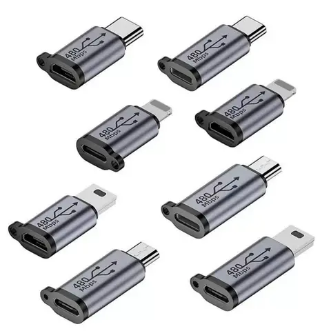 Adaptateur de connecteur TypeC femelle vers Mini USB/Type C femelle vers Micro USB/Micro USB femelle vers Type C/Micro USB femelle vers Mini USB
