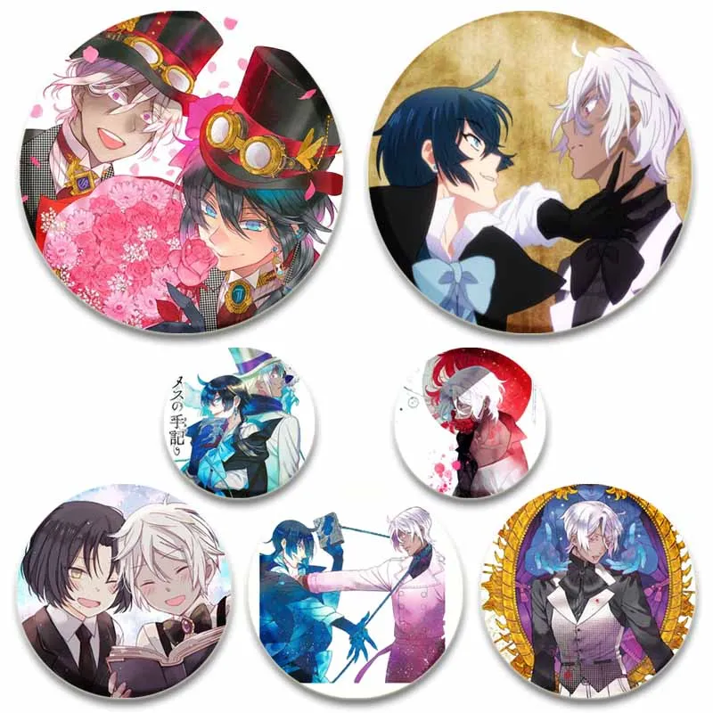 The Case Study of Vanitas Enamel Pin Cosplay Badge Cute Anime Accessories Vanitas No Shuki Mikhail Brooch on Backpack Decoration