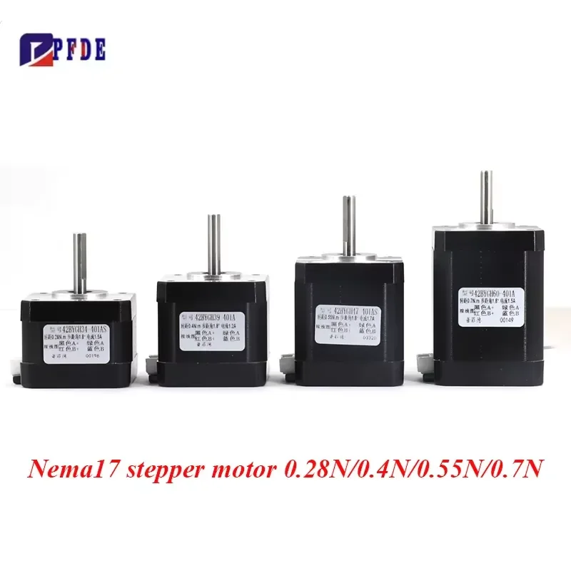 Nema17 Stepper Motor 42mm Flange 0.28N 0.4N 0.55N 0.7N Steppermotor with 1 Meter Cable Set for CNC Reprap 3D Printer