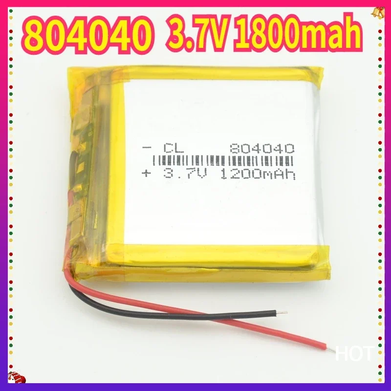 

2PCS 3.7V 1200mah Lithium Polymer LiPo Rechargeable Battery 804040 For Mp3 GPS PSP DVD Mobile Phone Video Game PAD E-books