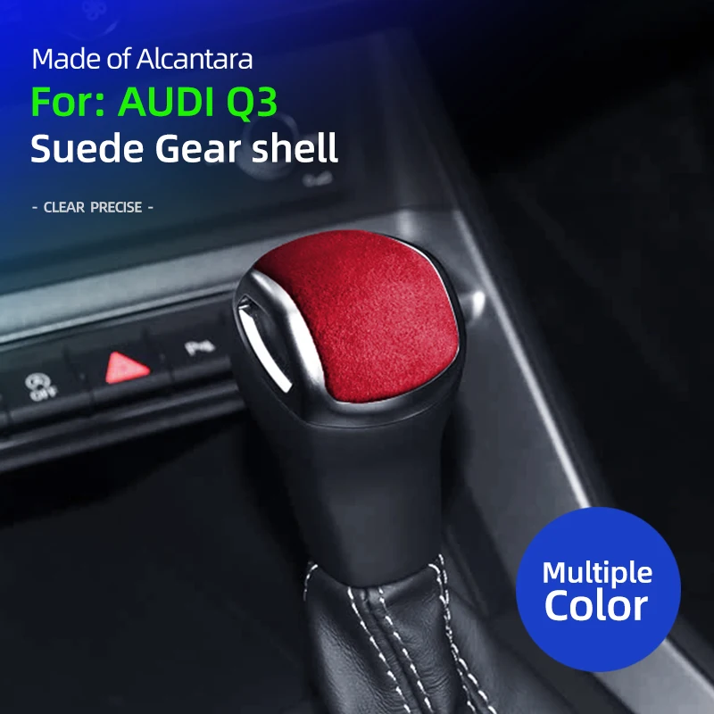 

Для Audi Q3 2019-2025, крышка рычага переключения передач, модификация центральной консоли, замшевый корпус шестерни из алькантары, принадлежности для модификации интерьера