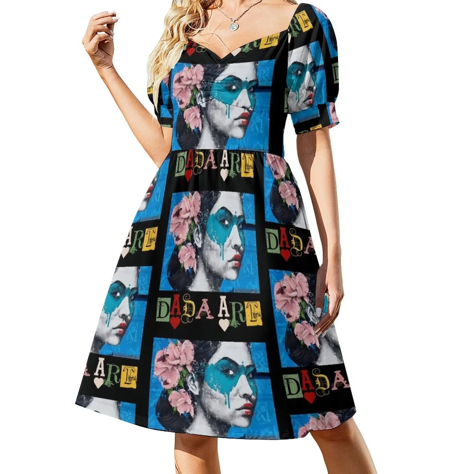 DaDa Art Tribute Dada Art 9 Short Sleeved Dress Women's summer suit Casual dresses Dress