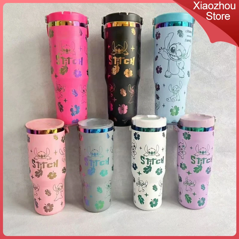 

Милая ручная чашка большой емкости 900 мл, 30 унций, чашка из нержавеющей стали 304, вакуумная изоляционная автомобильная кофейная чашка, спортивная уличная дорожная чашка