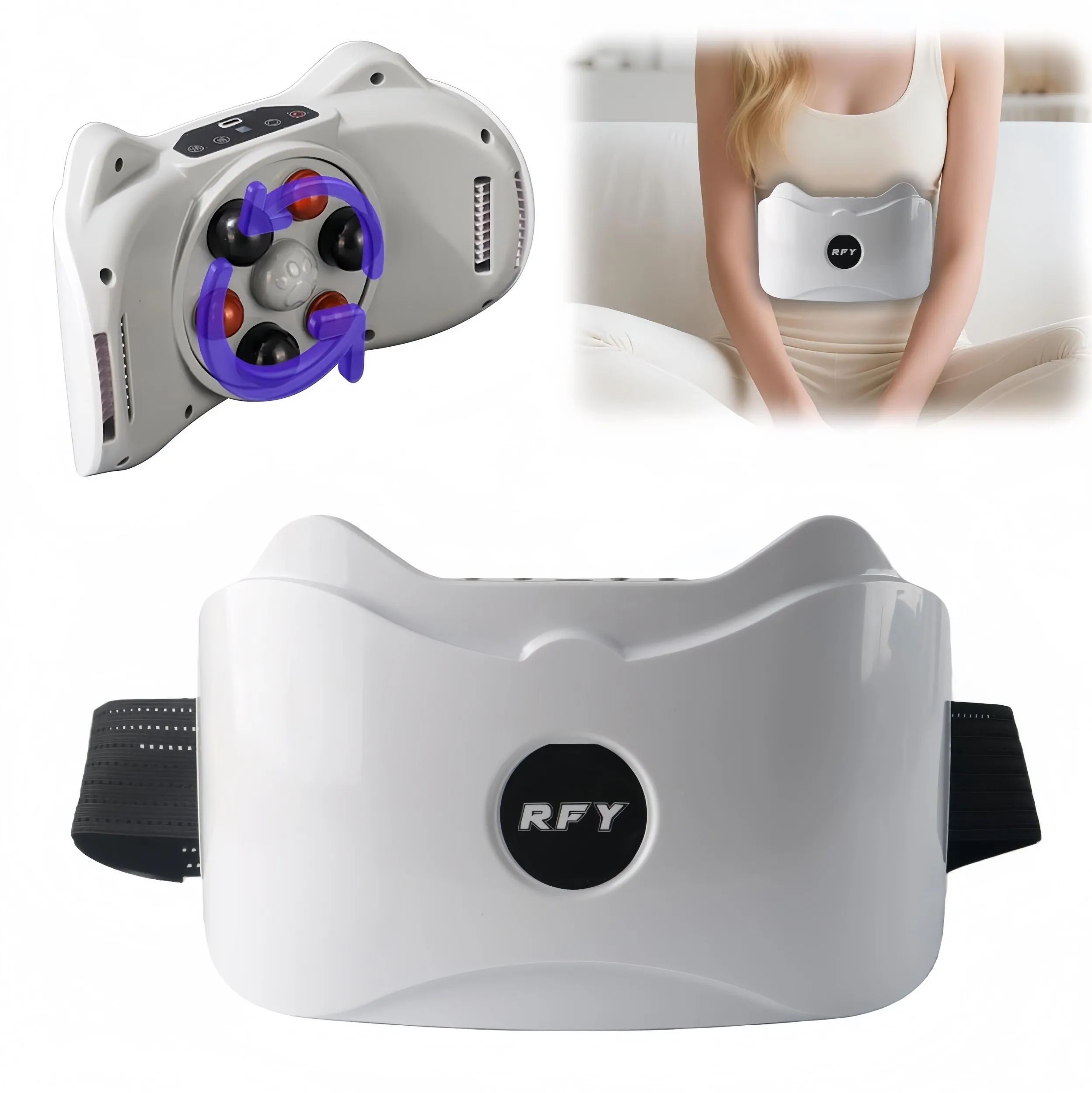 

Электрический беспроводной массажер для живота, сжигание жира на животе, пищеварение с 3 режимами вибрационного массажера, портативное массажное устройство для домашнего использования