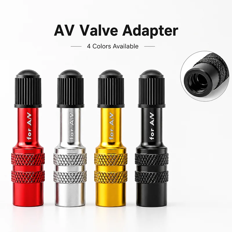 Bicycle AV Valve Extension Adapter Aluminum Alloy Tire Inflator Stem Extender Schrader Valve Core Tool for MTB Road Bike