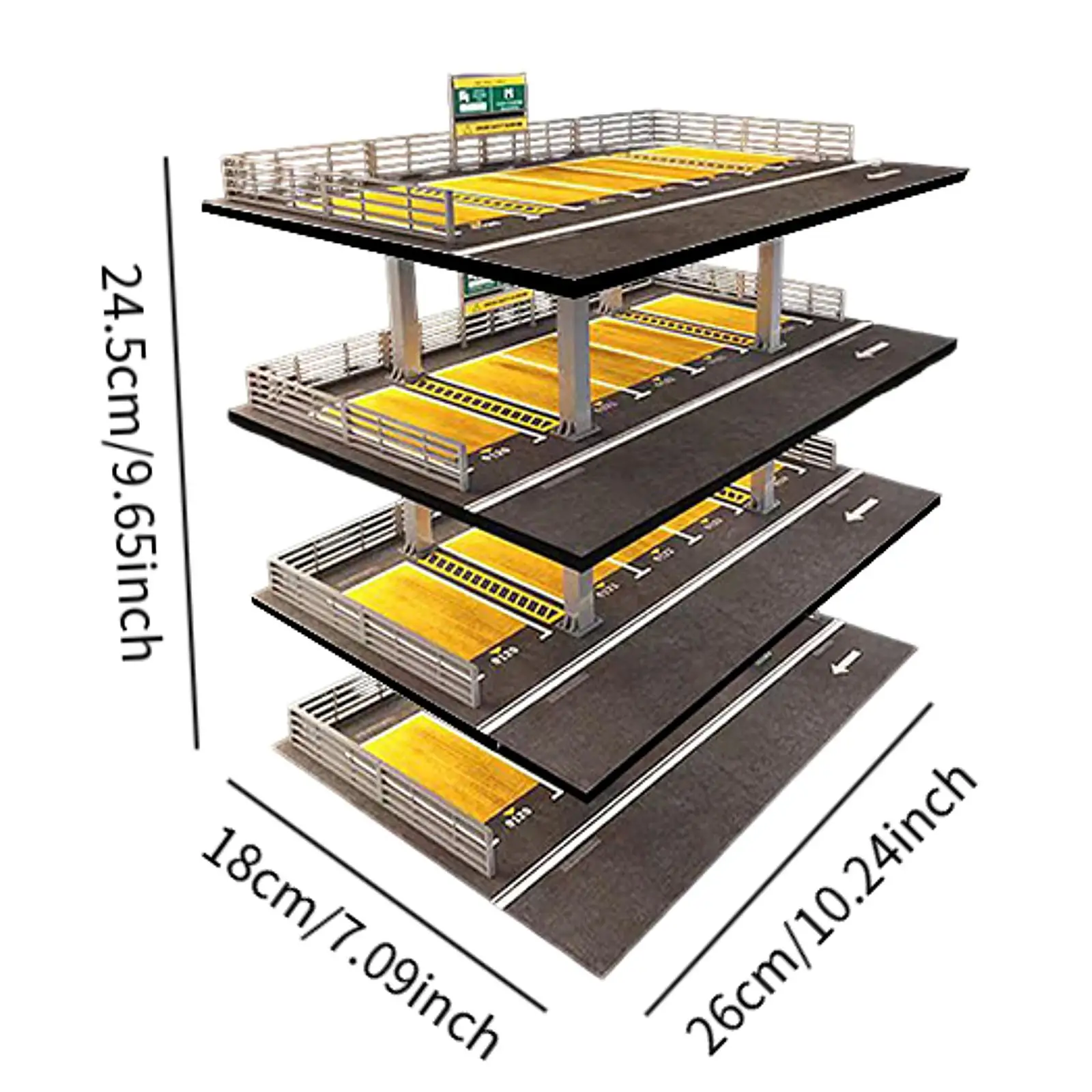 1/64 Diecast Auto Vitrine Auto Garage Vitrine Simulatie Parkeerplaats Voertuig Model Case voor Legering Auto Verzamelaars