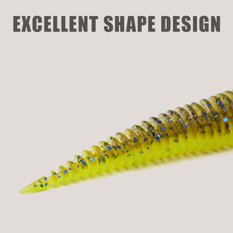 5cm 6.8cm 9cm Soft Fishing Lures Dancing Loach Worm Sway Noodle Worm Needle Tail Straight Tail Floating Bass Mandarinfish