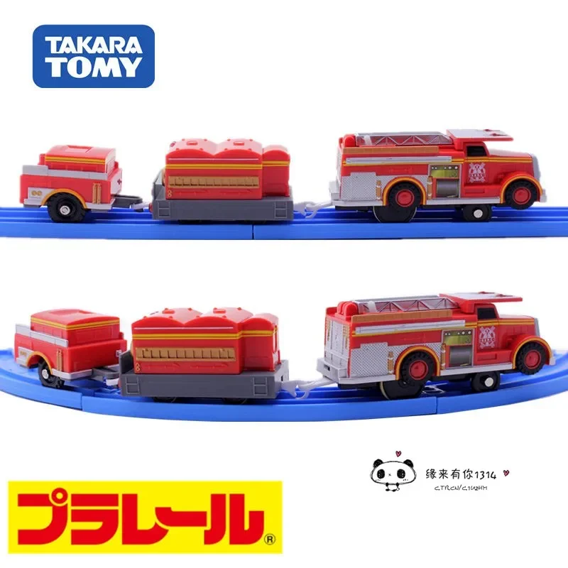 TAKARA TOMY 1:64 modelo de pista Thomas Train TS19 motor de bombeiros, brinquedo educativo infantil, perfeito para presentes de feriado aos amigos.