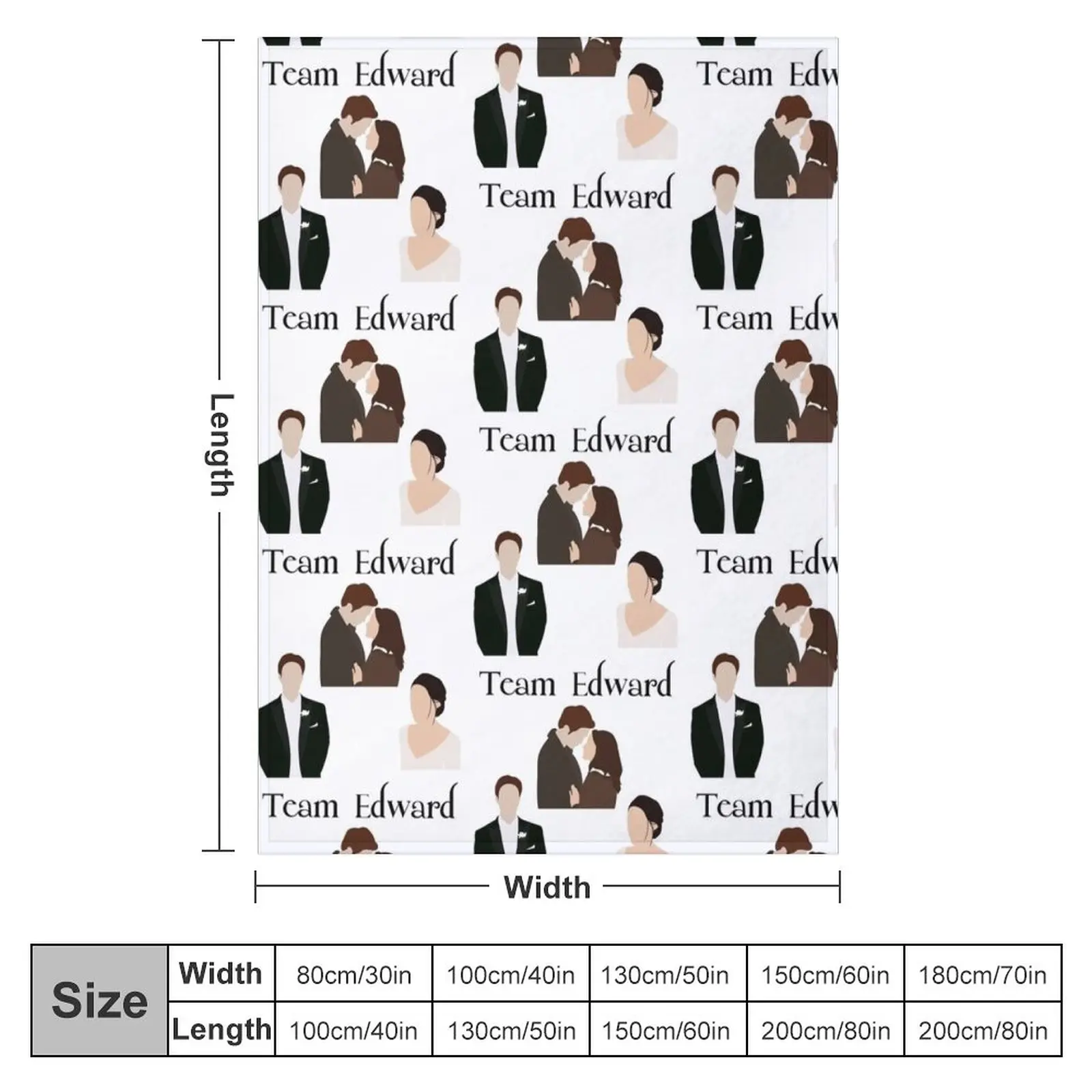 Team Edward stickers pack twilight Throw Blanket Decorative Sofa Blankets Winter bed blankets