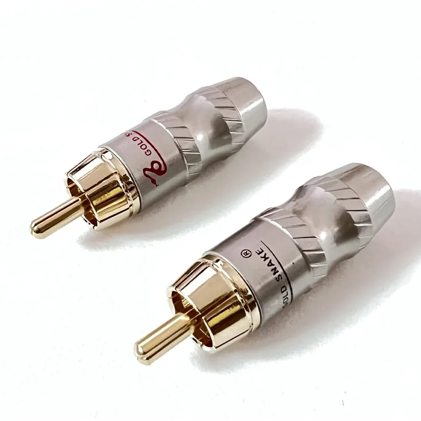 

1pc Luxury Soldering RCA Plug Jack Connector Speaker Audio Output/Input Adapter Plug Gold plated Earphone connector jack