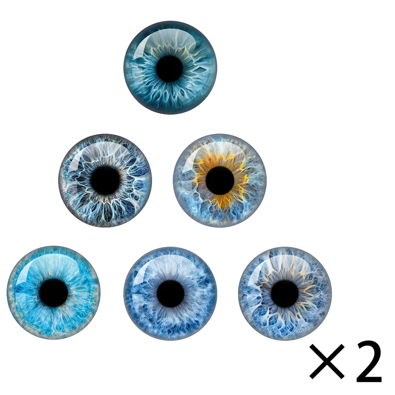 Szklane oczy Kaboszony Okrągłe 10MM-40MM Okrągła kopuła Smocze oko Smocze oko Zabawki DIY Biżuteria Akcesoria MIX Pupil Eye Cameo