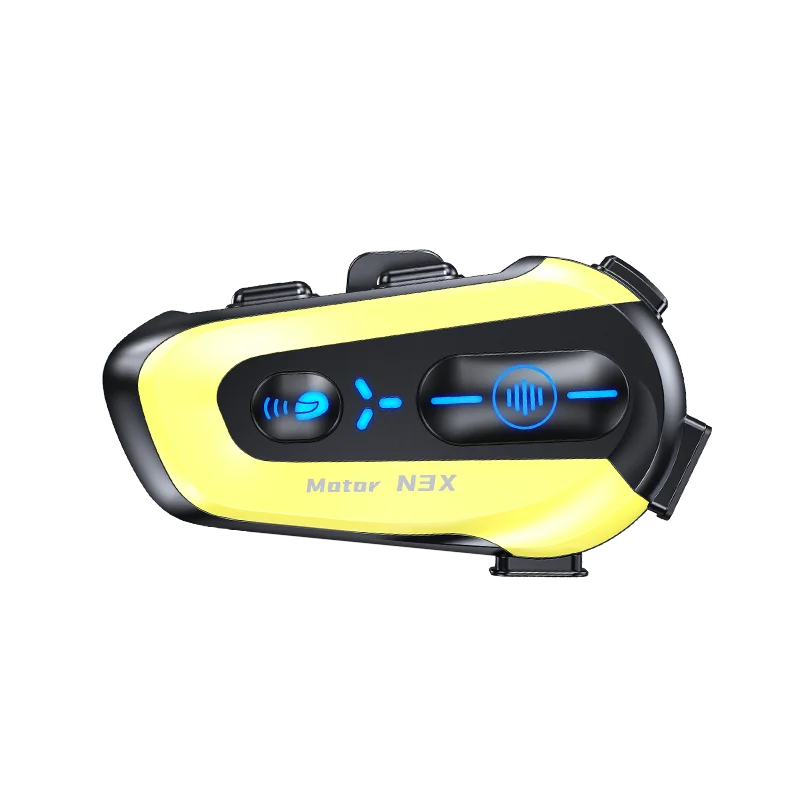 N3X Motorcycle Helmet Bluetooth Headset 300M Intercom Noise Cancellation Helmet Speakers Soft/Hard Mic IPX6 Waterproof Headphone