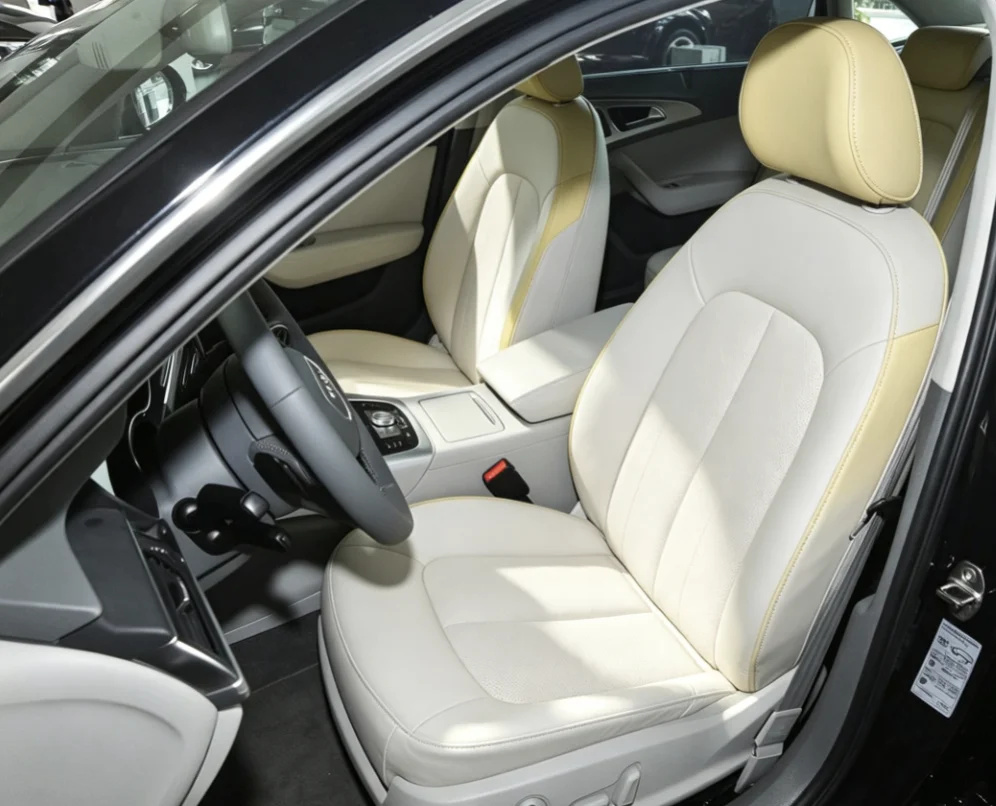 Für Audi A6 C7 2013~2017 Maßgefertigte Autositzbezüge Luxuriöses Nappaleder 100% Passgenau Innenausstattung 360 ° Vollständige Abdeckung – Detail 3
