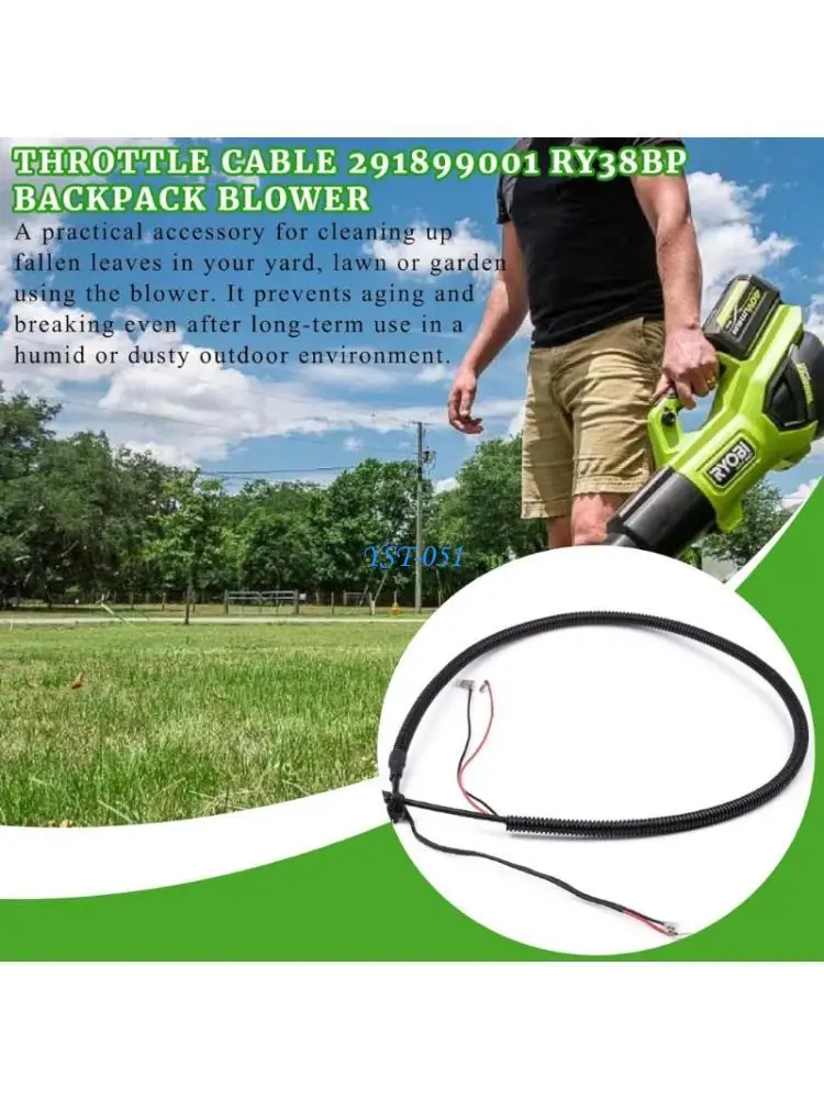 E15A Replacement Throttle Cable Cord Assembly 291899001 For RY38BP 38CC Gas Backpack Blowers Simple Installation Compatible