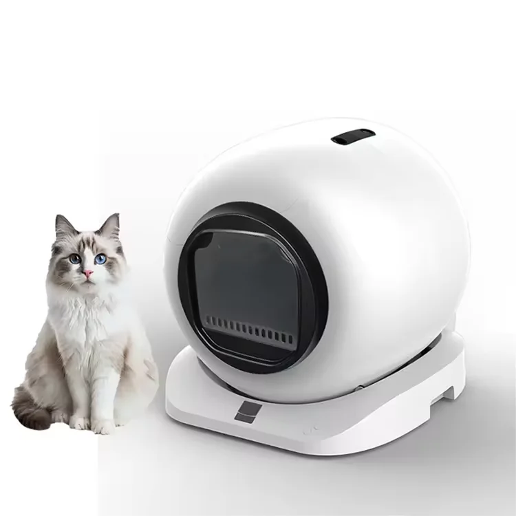 Large Capacity 65L Automatic Smart Silver Ion Eco-friendly Stainless Steel Cat Litter Box Quadrate Shape Accessory
