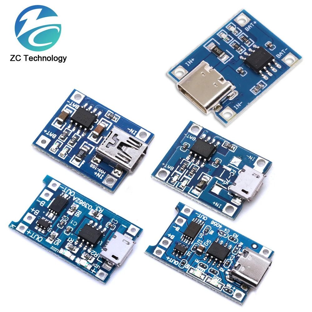 Smart Electronics 5V type-c Micro USB 1A 18650 batteria al litio scheda di ricarica con modulo caricabatterie di protezione per Arduino Kit fai da te