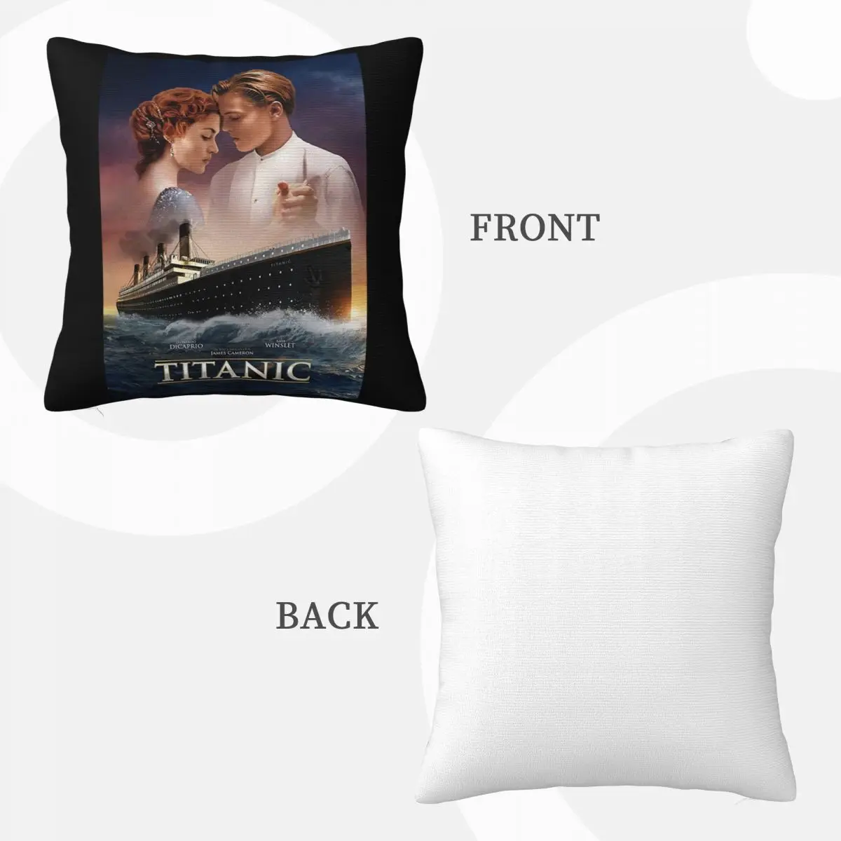 تيتانيك الفيلم المشارك ليونارد دي كابريو ريترو كول فيلم ريترو 2274 خمر أحدث الفكاهة الصيف نمط كيس وسادة