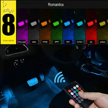 Univerzální auto RGB ambientní světla LED pásek interiérové atmosférické lampy 8 barev dekorativní terénní 4x4 SUV automobilové příslušenství 10 nejlepší prodej Osvětlení interiéru BMW F40 - №3