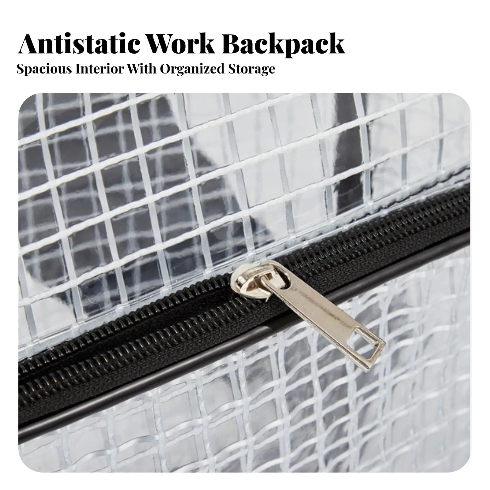 Clear PVC Mesh Backpack Anti Static Lightweight Laptop Backpack for 15 6 Inch Notebook Commuter Bag with Adjustable Straps