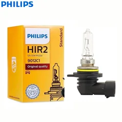 Philips-Lampe de sauna automatique standard HIInter, lampe d'origine pour voiture, halogène DRL, approuvée ECE, 9012C1, 1X, 12V, 55W, PX22d, 9012