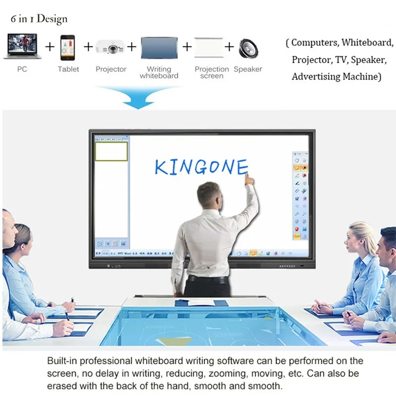 Wb3100-2 Screen Interactive White Board Education for Teaching Meeting Smart Board Interactive Advertising