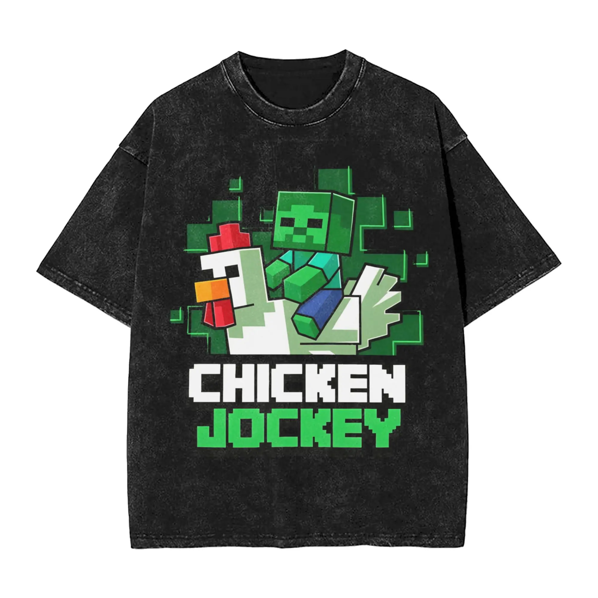 

Chicken Jockey T-Shirt Hipster T Shirts Short Sleeve Aesthetic Tops Summer Casual O-Neck Big Size Tees