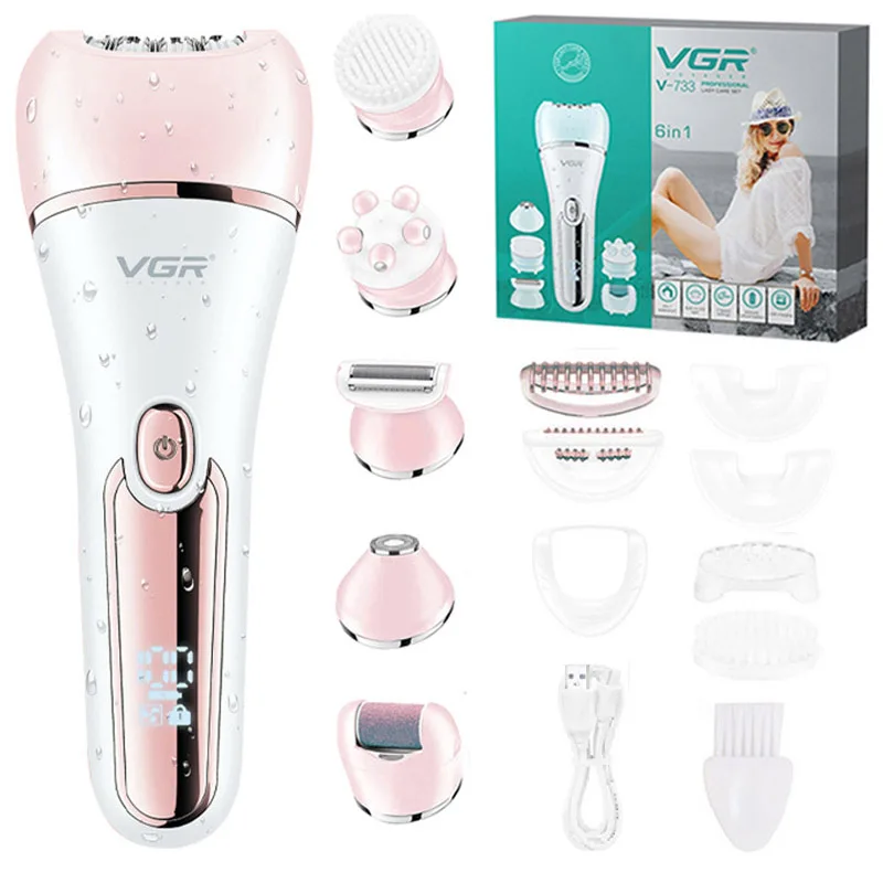 Depiladora eléctrica VGR Original para mujer, afeitadora femenina, depilación corporal para piernas, labio, barbilla, depilatorio, Bikini, recortador de vello Facial Re