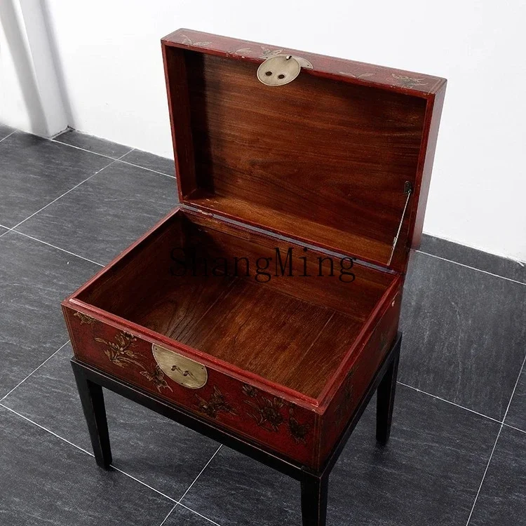 SM Home العتيقة الخشب الصلب غرفة المعيشة الزاوية عدد قليل من النمط الصيني القديم الرجعية تخزين طاولة شاي غرفة نوم طاولة بجانب السرير