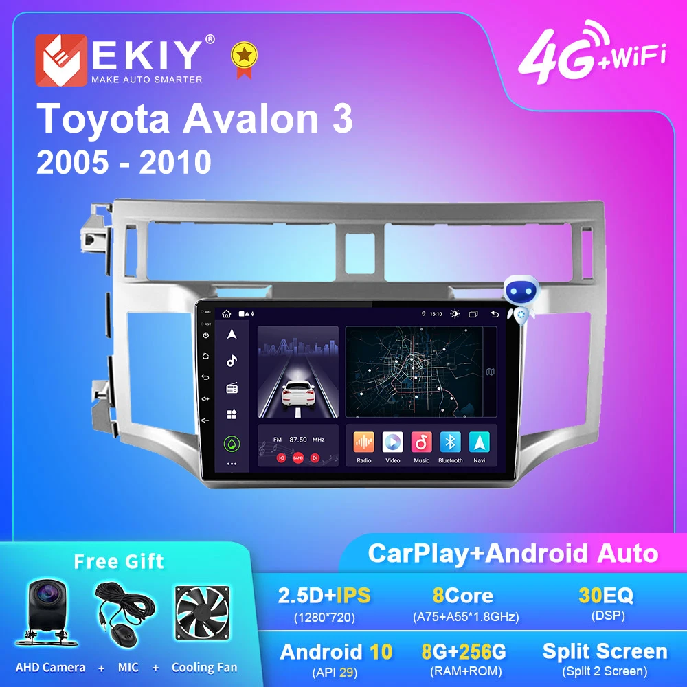 

EKIY X7 Android 10 Car Radio For Toyota Avalon 3 2005 - 2010 Navi GPS Carplay Auto Multimedia Video Player Stereo BT No 2din DVD