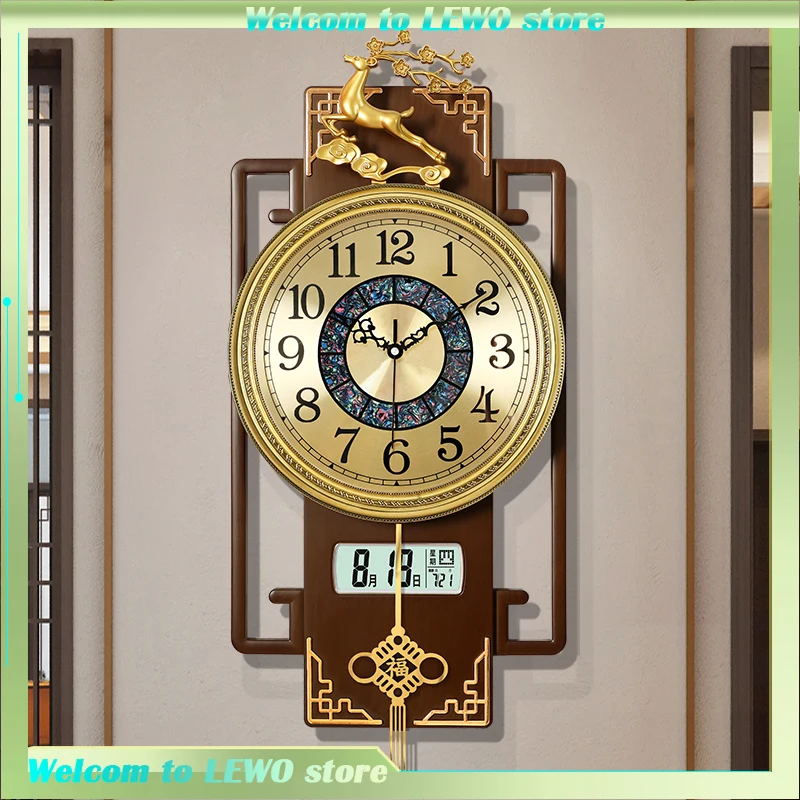 

Digital Large Wall Clock Temperature Humidity Vintage Living Room Wall Clock Nordic Luxury Wanduhr Groß Home Decorating Items