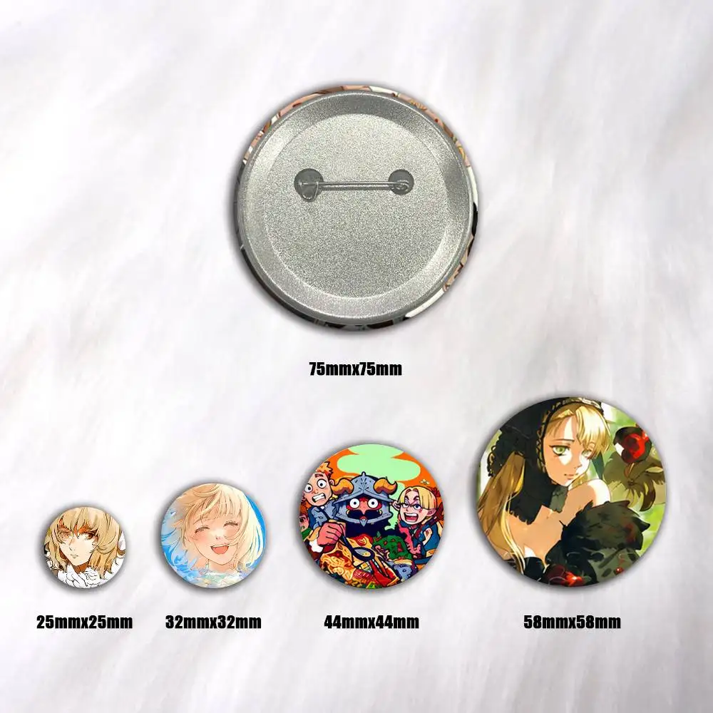 Anime Delicious in Dungeon Character  Creative Round Button Badges Pin Brooch Backpack Jewelry Gift