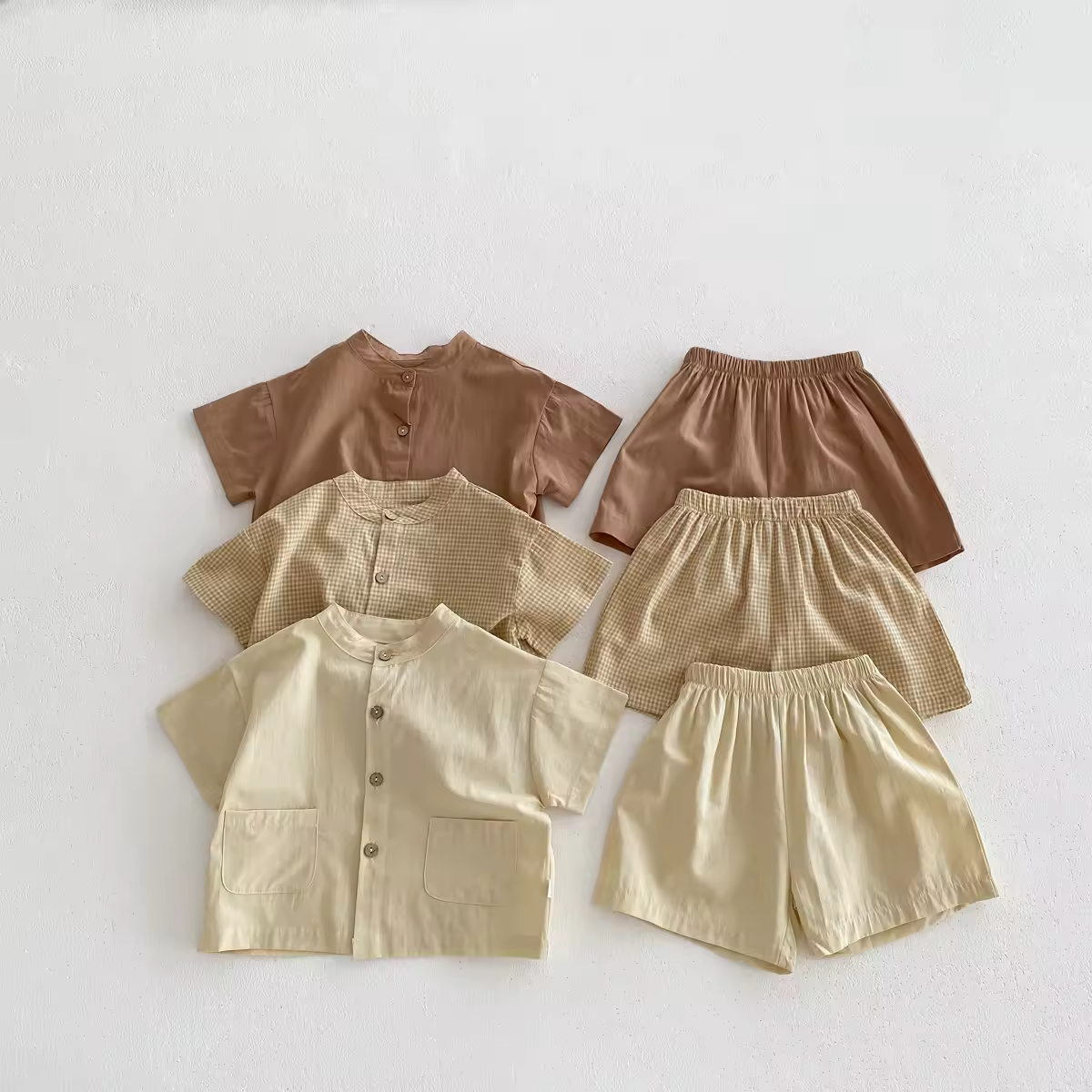 MILANCEL Chidren Clothing Set Casual Boys Suit Short Sleeve Shirt And Pants 2 PCs Clothes Suit