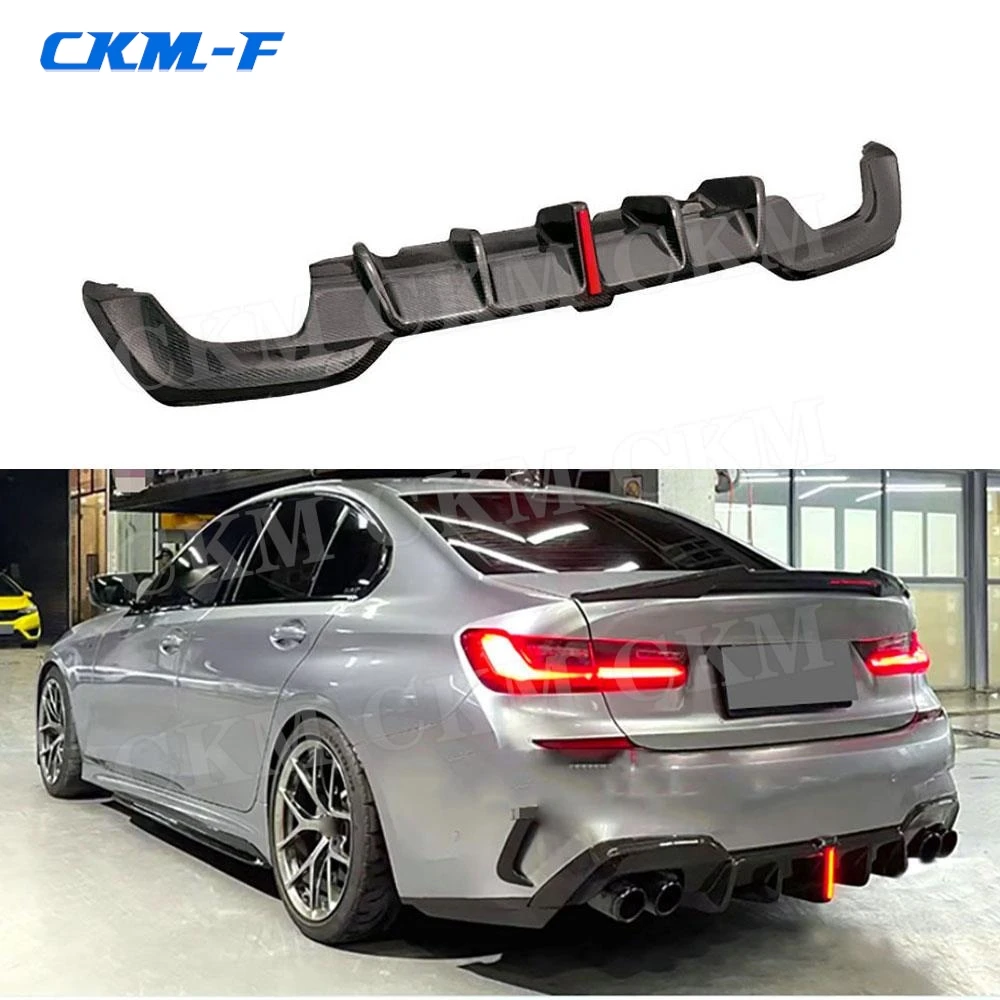 Carbon Fiber Rear Diffuser Car Bumper Lip Guard Bodykits FRP Accessories for BMW G20 G28 M Sport M340i 2020 2021 2022