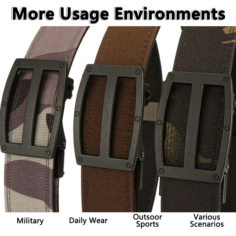 TUSHI New Multi-size Men's Belt Metal Buckle Outdoor Working Tactical Belt Hanging tools IPSC sports Military Belts Accessories